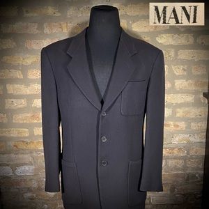 40R Mani Dark Purple Wool Blazer Sport Coat Jacket